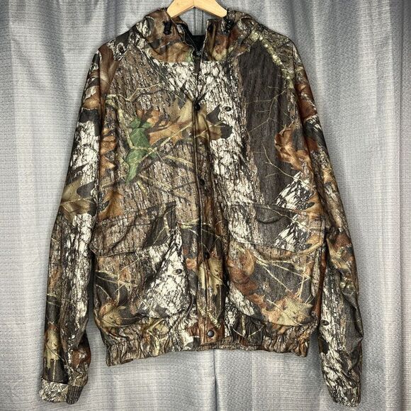 FieldTech Mossy Oak Hooded Zip Front & Snap CAMOUFLAGE Jacket XXL - Picture 1 of 13